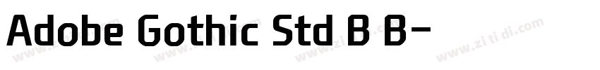 Adobe Gothic Std B B字体转换